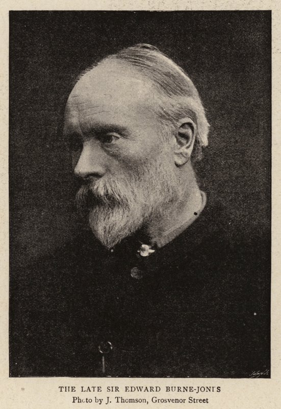 De overleden Sir Edward Burne-Jones door English Photographer