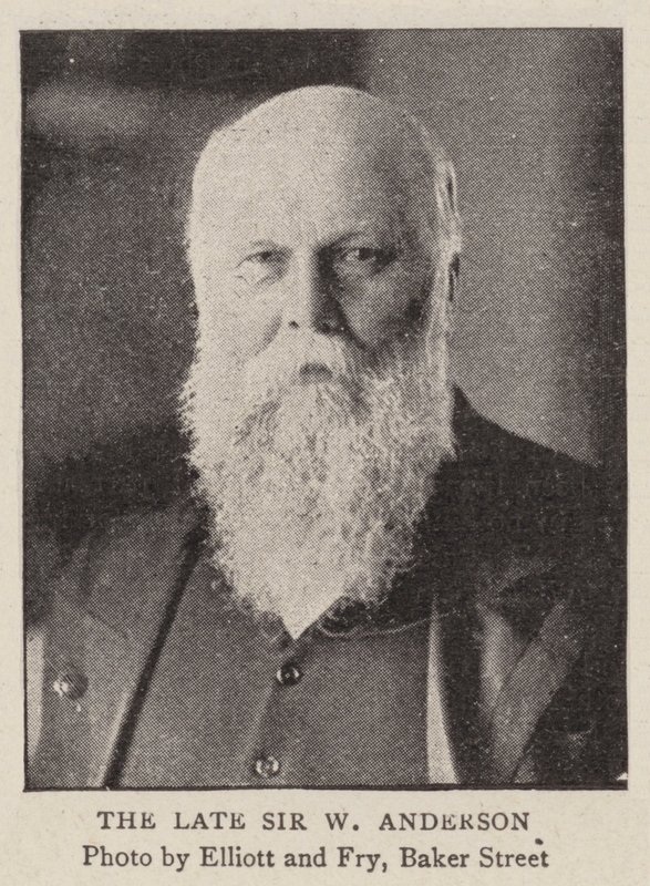 De overleden Sir W Anderson door English Photographer
