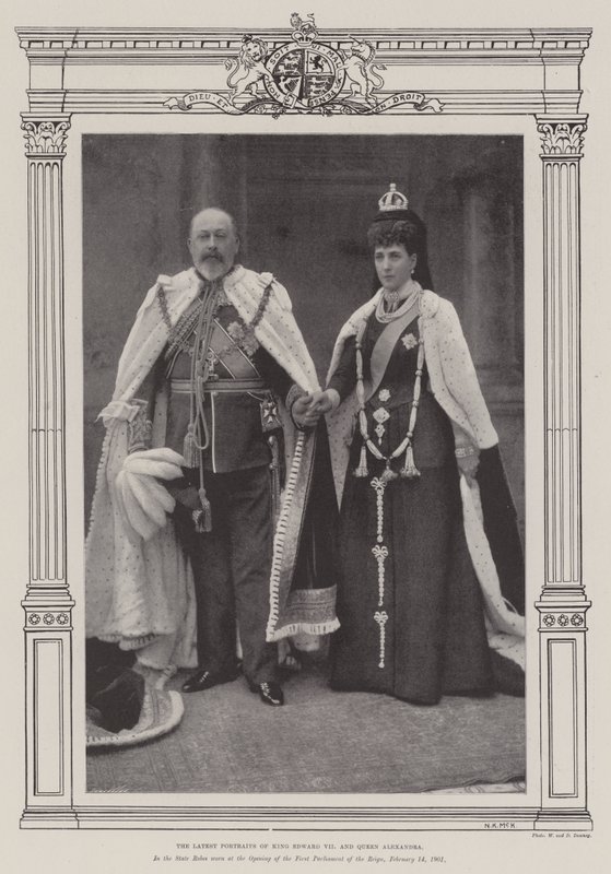 Het nieuwste portret van koning Edward VII en koningin Alexandra door English Photographer
