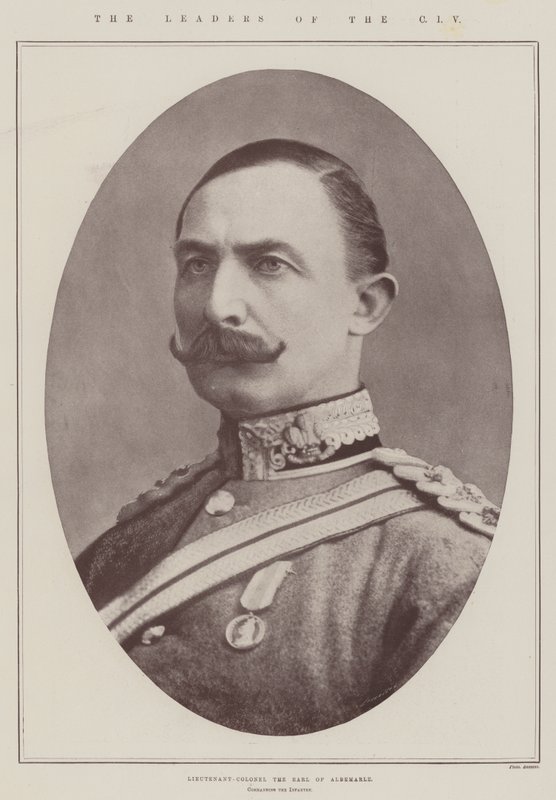 De leiders van de CIV, luitenant-kolonel de graaf van Albemarle, commandant van de infanterie door English Photographer