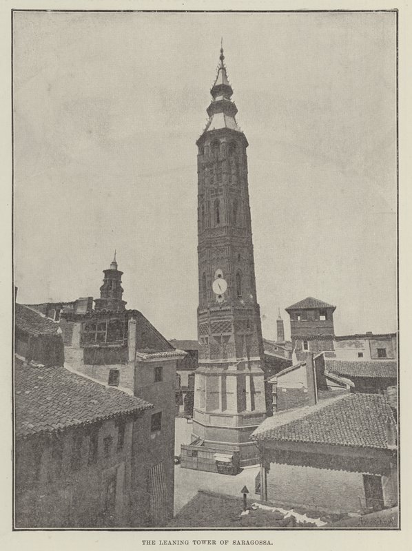 De scheve toren van Saragossa door English Photographer