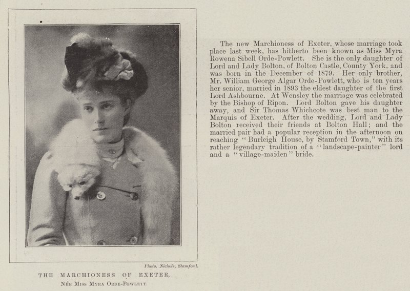 De markiezin van Exeter, geboren Miss Myra Orde-Powlett door English Photographer