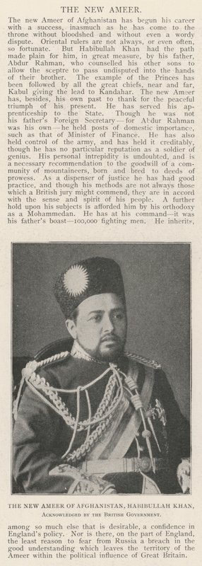 De nieuwe emir van Afghanistan, Habibullah Khan, erkend door de Britse regering door English Photographer