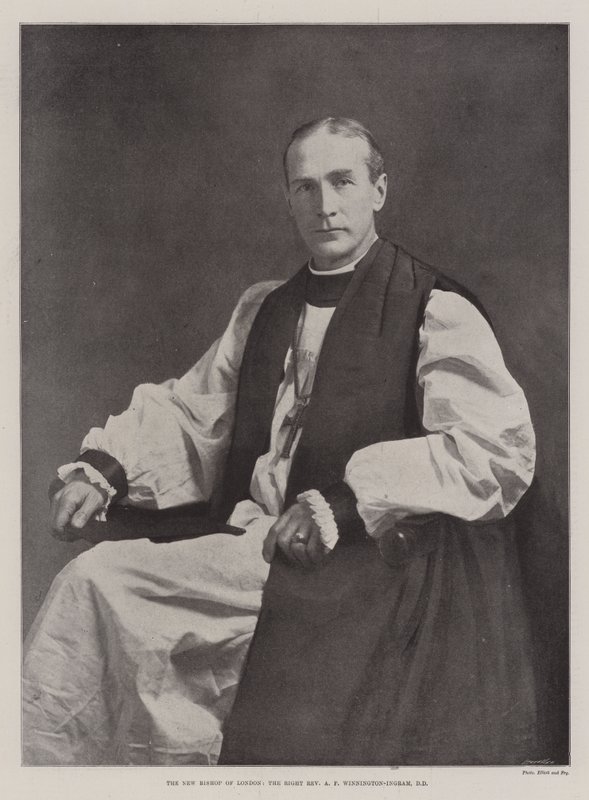 De nieuwe bisschop van Londen, de zeer eerwaarde A F Winnington-Ingram, DD door English Photographer