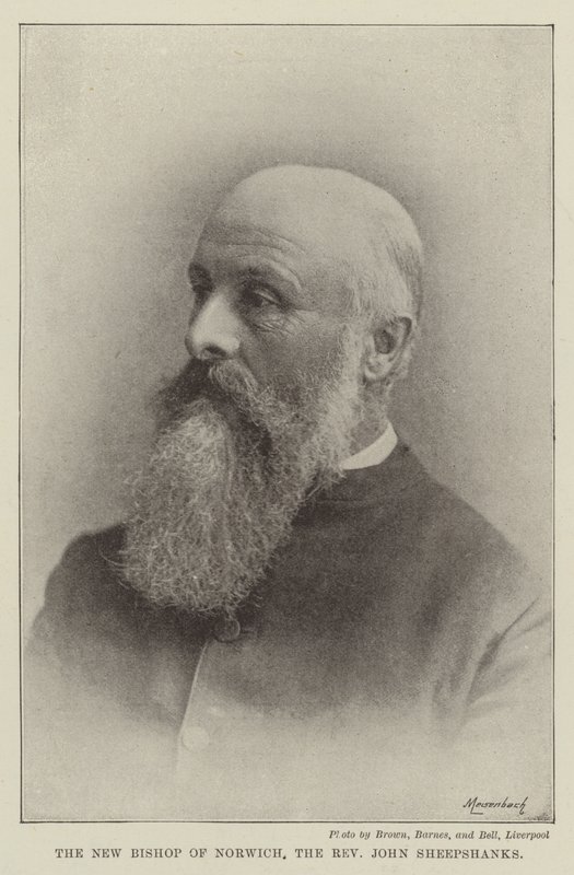 De nieuwe bisschop van Norwich, de eerwaarde John Sheepshanks door English Photographer