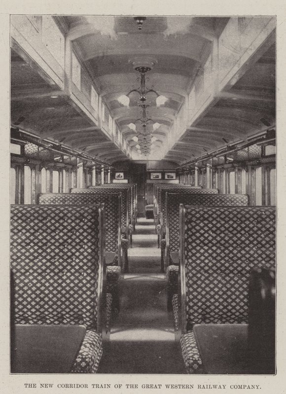De nieuwe gangtrein van de Great Western Railway Company door English Photographer