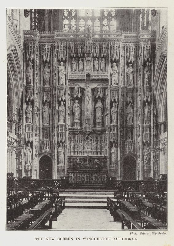 Het Nieuwe Scherm in de Kathedraal van Winchester door English Photographer