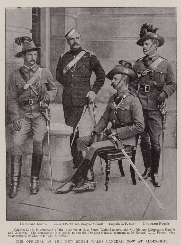 De officieren van de New South Wales Lancers, nu in Aldershot door English Photographer