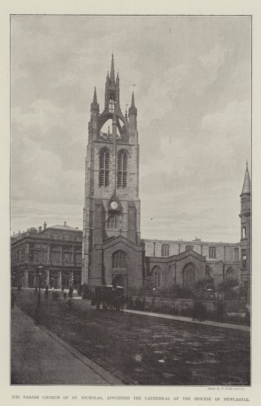 De Parochiekerk van St Nicholas, benoemd tot Kathedraal van het Bisdom Newcastle door English Photographer