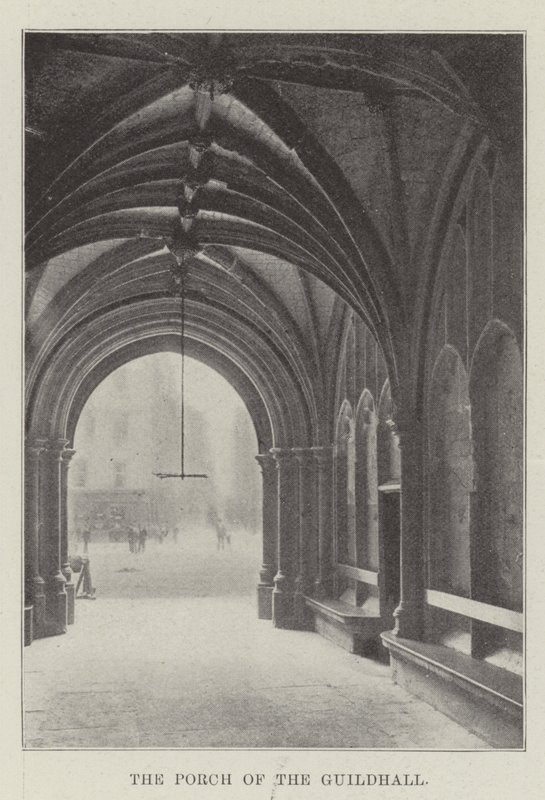 De portiek van het Guildhall door English Photographer