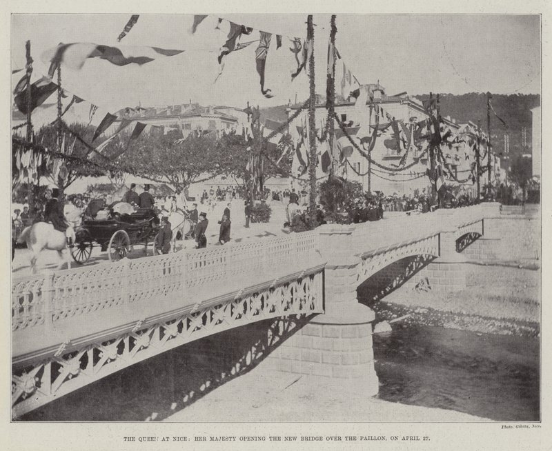 De koningin in Nice, Hare Majesteit opent de nieuwe brug over de Paillon op 27 april door English Photographer