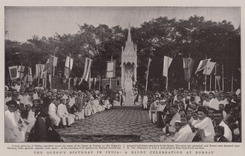 De Verjaardag van de Koningin in India, een Hindoeviering in Bombay door English Photographer