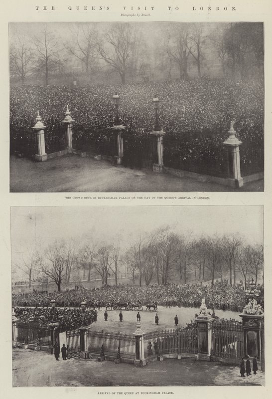 Het bezoek van de koningin aan Londen door English Photographer