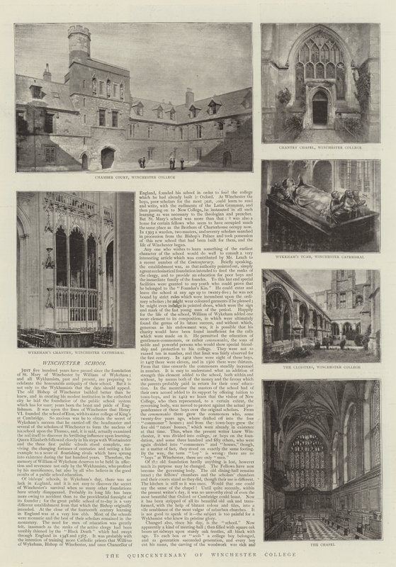 Het vijfhonderdjarig bestaan van Winchester College door English Photographer