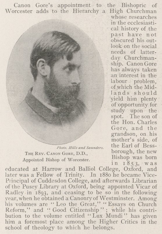 De Eerwaarde Canon Gore, DD, benoemd tot Bisschop van Worcester door English Photographer