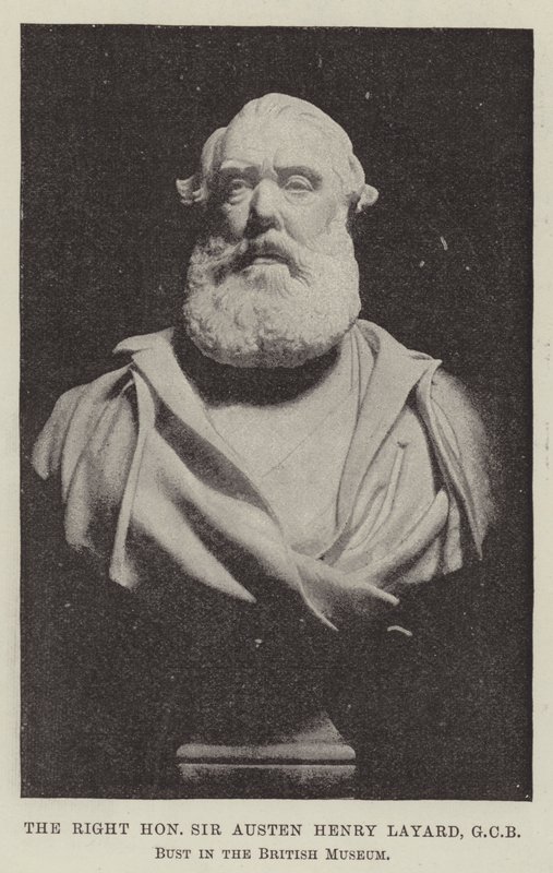 De Zeer Eerwaarde Sir Austen Henry Layard, GCB, Buste in het British Museum door English Photographer