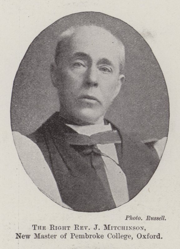 De zeer eerwaarde J Mitchinson, nieuwe meester van Pembroke College, Oxford door English Photographer