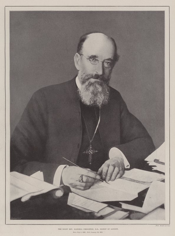 De zeer eerwaarde Mandell Creighton, DD, bisschop van Londen door English Photographer