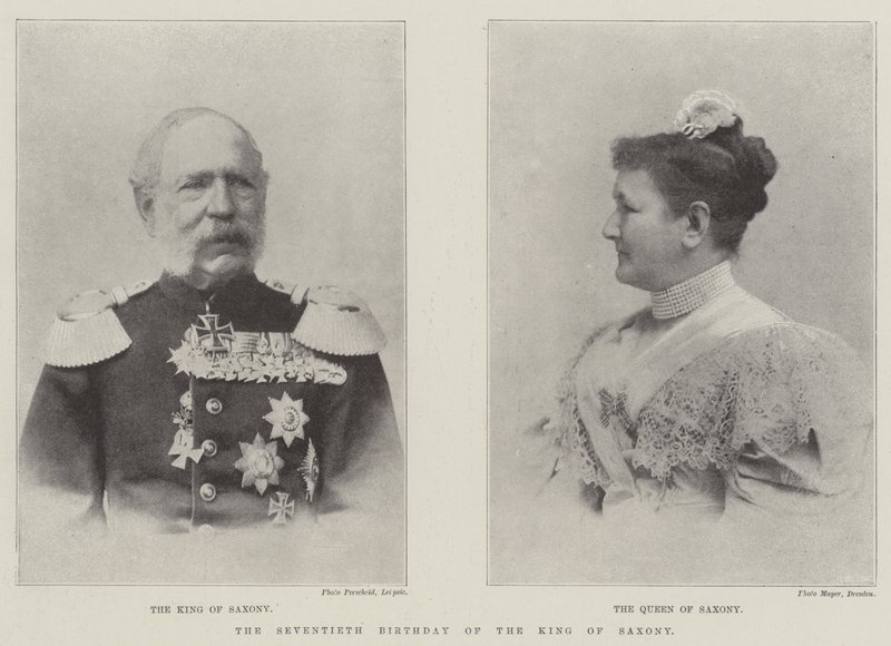 De zeventigste verjaardag van de koning van Saksen door English Photographer
