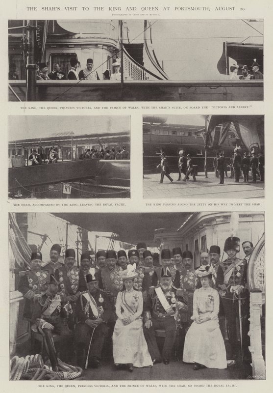 Het Bezoek van de Shah aan de Koning en Koningin in Portsmouth, 20 augustus door English Photographer