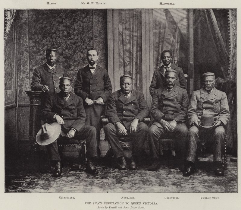 De Swazi-delegatie aan koningin Victoria door English Photographer