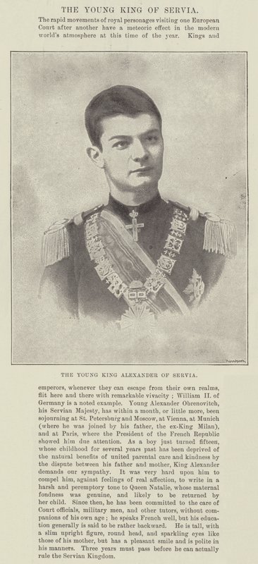 De Jonge Koning Alexander van Servië door English Photographer