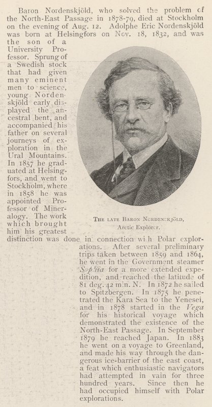 De overleden Baron Nordenskjold, Arctische Ontdekkingsreiziger door English Photographer