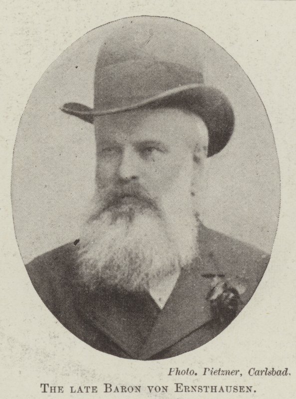 De overleden Baron von Ernsthausen door English Photographer