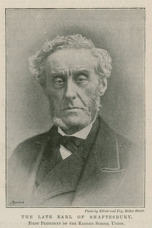 De overleden Graaf van Shaftesbury, eerste president van de Ragged School Union door English Photographer