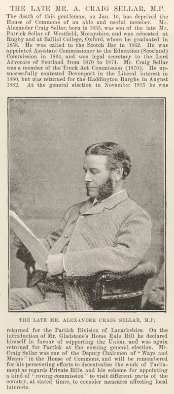 De wijlen meneer Alexander Craig Seller, parlementslid door English Photographer