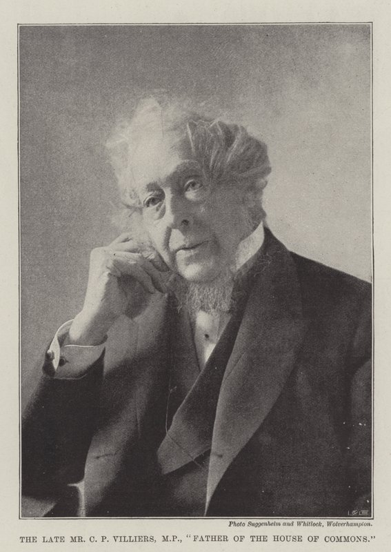 Wijlen Mr C P Villiers, MP, vader van het Lagerhuis door English Photographer