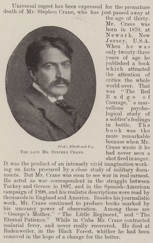 Wijlen de heer Stephen Crane door English Photographer