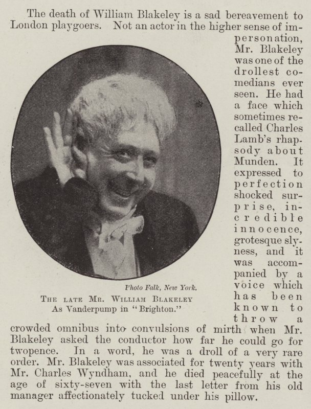 De wijlen Mr William Blakeley als Vanderpump in Brighton door English Photographer