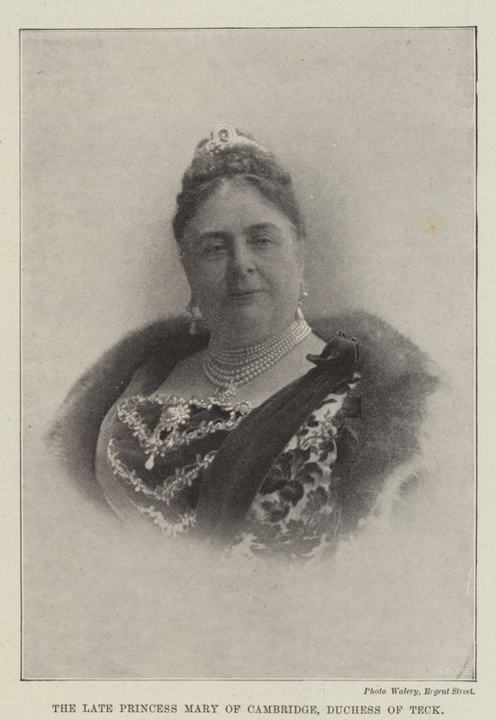 De overleden prinses Mary van Cambridge, hertogin van Teck door English Photographer