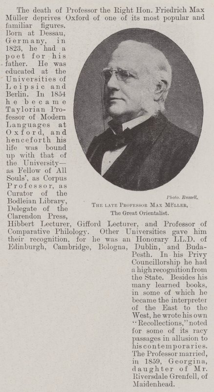De overleden professor Max Muller, de grote oriëntalist door English Photographer
