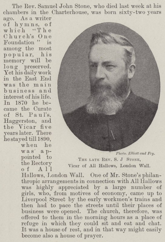 De overleden eerwaarde S J Stone, pastoor van All Hallows, London Wall door English Photographer