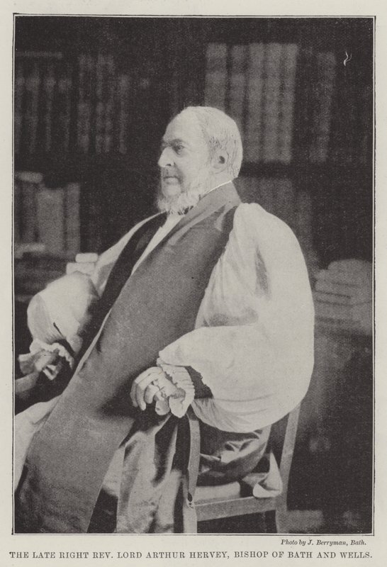 De overleden Zeer Eerwaarde Lord Arthur Hervey, Bisschop van Bath en Wells door English Photographer