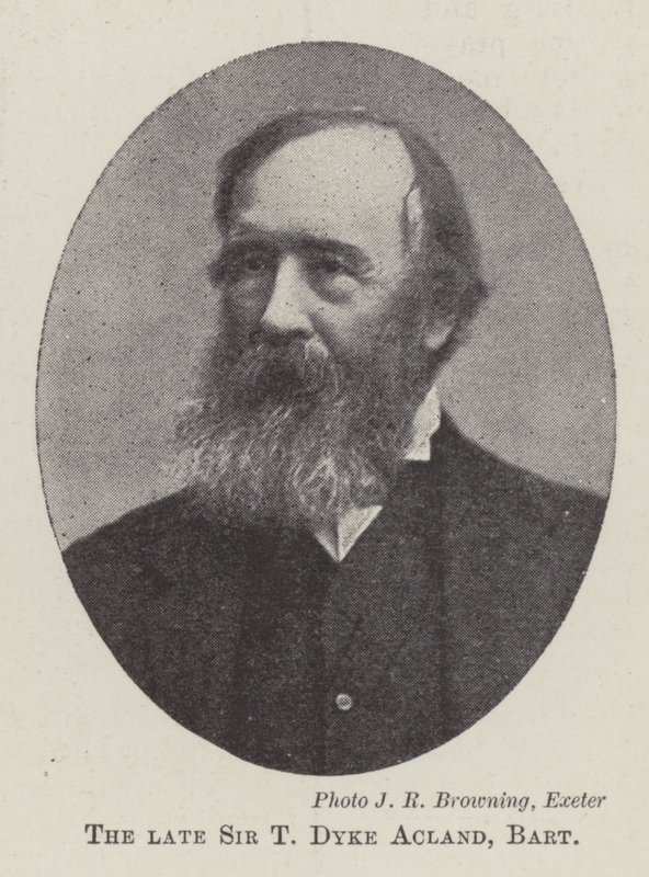 De overleden Sir T Dyke Acland, baronet door English Photographer
