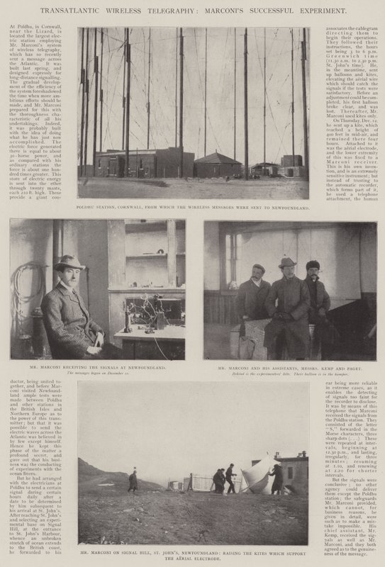 Trans-Atlantische draadloze telegrafie, Marconi