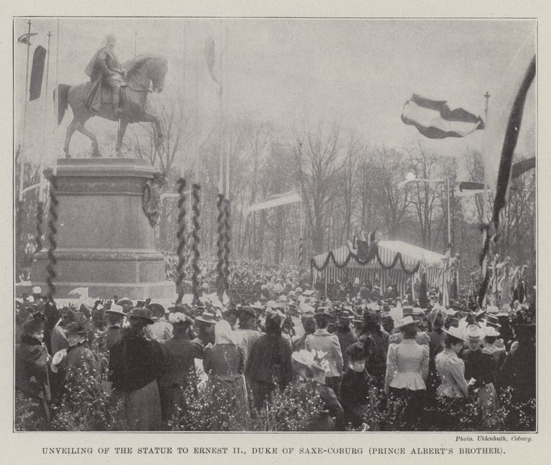 Onthulling van het Standbeeld van Ernst II, Hertog van Saksen-Coburg (Broer van Prins Albert) door English Photographer