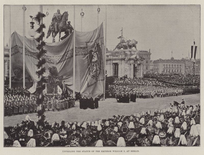 Onthulling van het Standbeeld van Keizer Wilhelm I in Berlijn door English Photographer