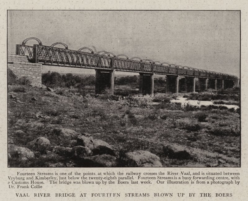 Vaalrivierbrug bij Veertien Strome opgeblazen door de Boeren door English Photographer