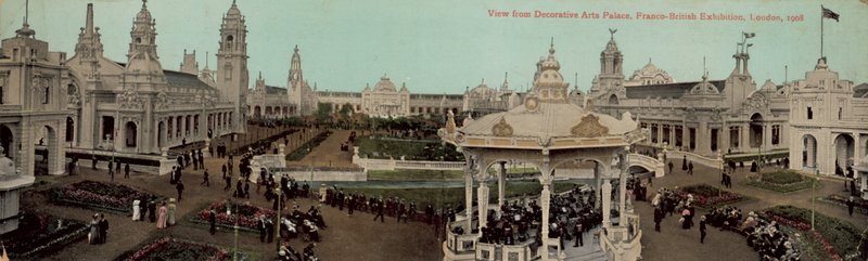 Uitzicht vanaf Decoratieve Kunstpaleis, Frans-Britse Tentoonstelling, Londen, 1908 door English Photographer