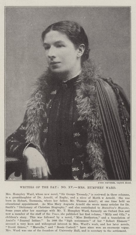 Schrijvers van de dag, Mrs Humphry Ward door English Photographer