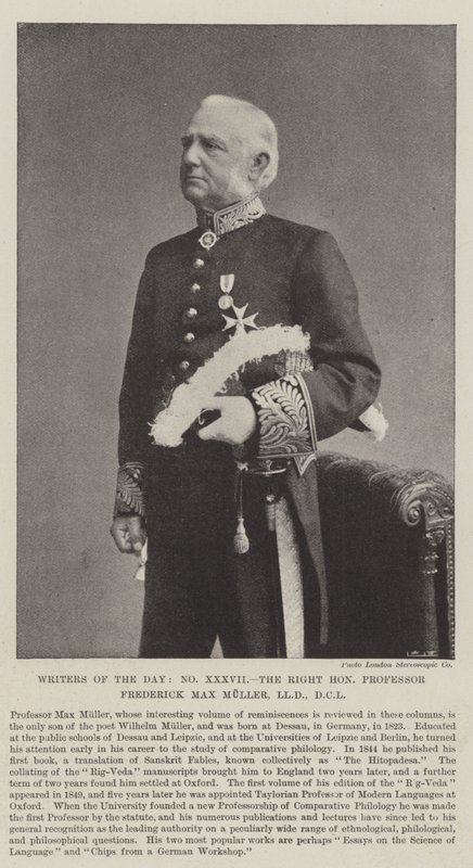 Schrijvers van de dag, de zeer eerwaarde professor Frederick Max Muller, LLD, DCL door English Photographer