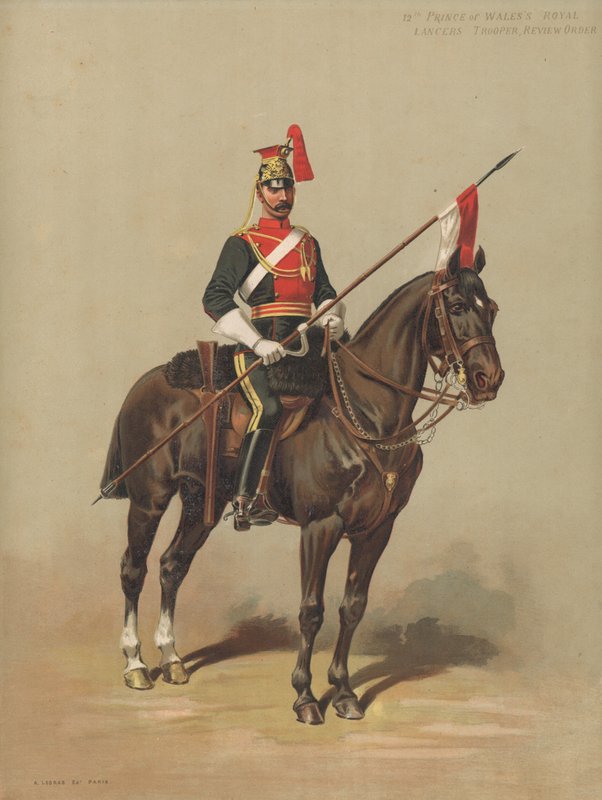 12e Prince of Waless Royal Lancers, Soldaat, Review Order door English School