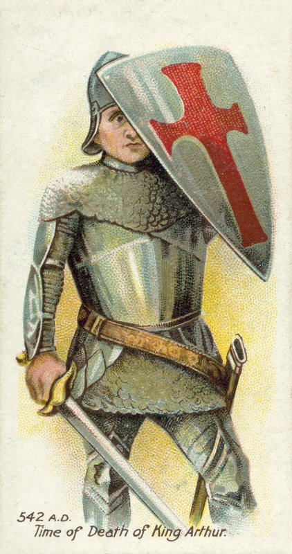 542 n.Chr., Tijd van de dood van Koning Arthur door English School