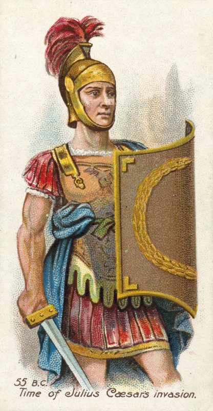 55 v.Chr., Tijd van Julius Caesars invasie door English School