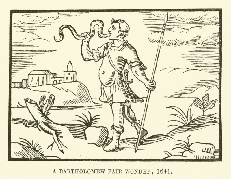 Een wonder van de Bartholomew Fair, 1641 door English School