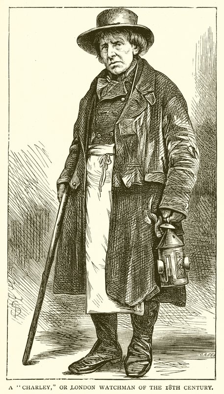 Een Charley, of Londense wachter van de 18e eeuw door English School